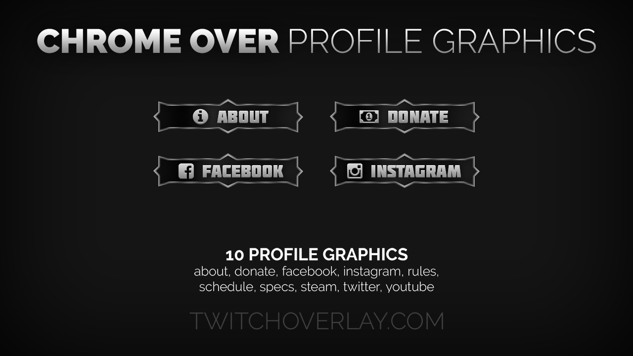Chrome Over Profile Graphics