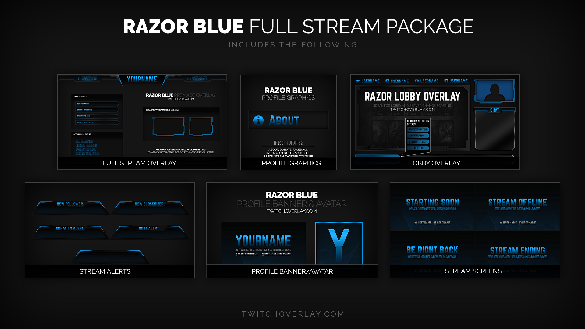 Razor Blue - Blue Stream Package