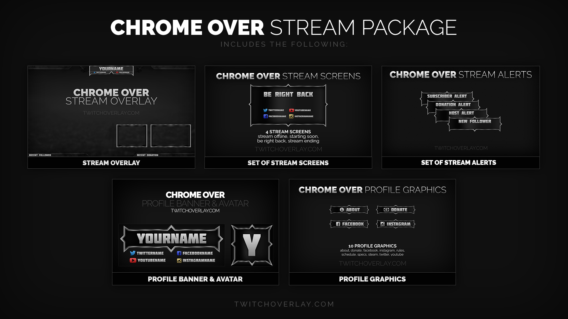 Metallic stream graphics and overlay style notes Metallic stream graphics and overlay style notes