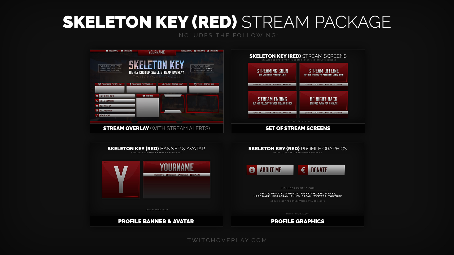 Skeleton Key Red - Metal Red Stream Package