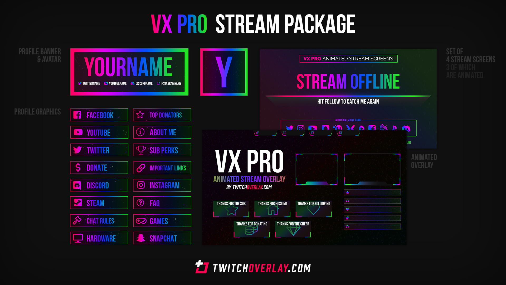 VX Pro Chroma - Animated Chroma Stream Package
