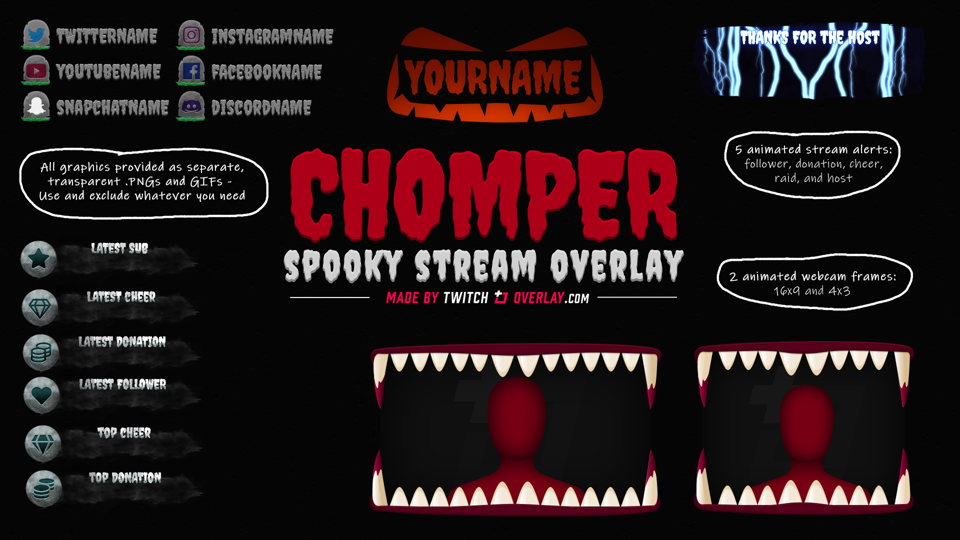 Chomper - Halloween Stream Overlay