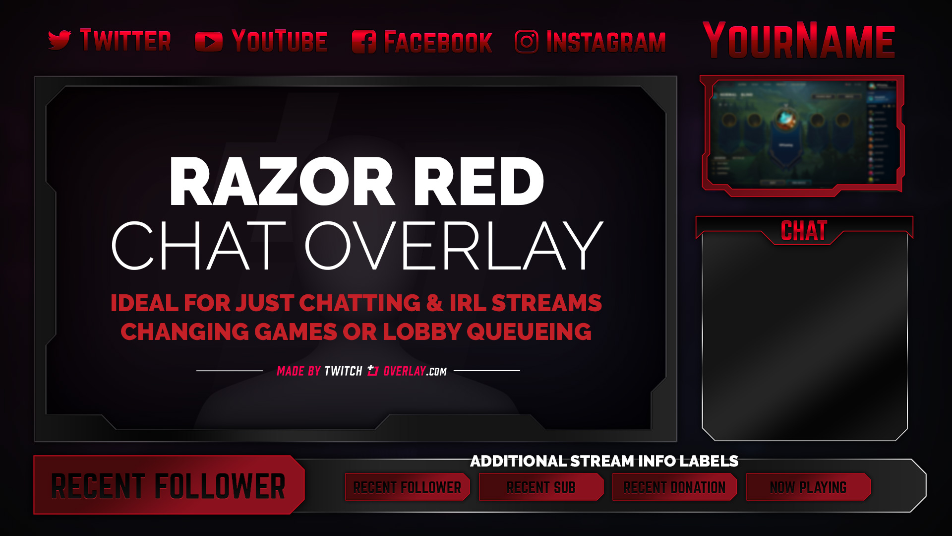 Razor Red Chat Overlay
