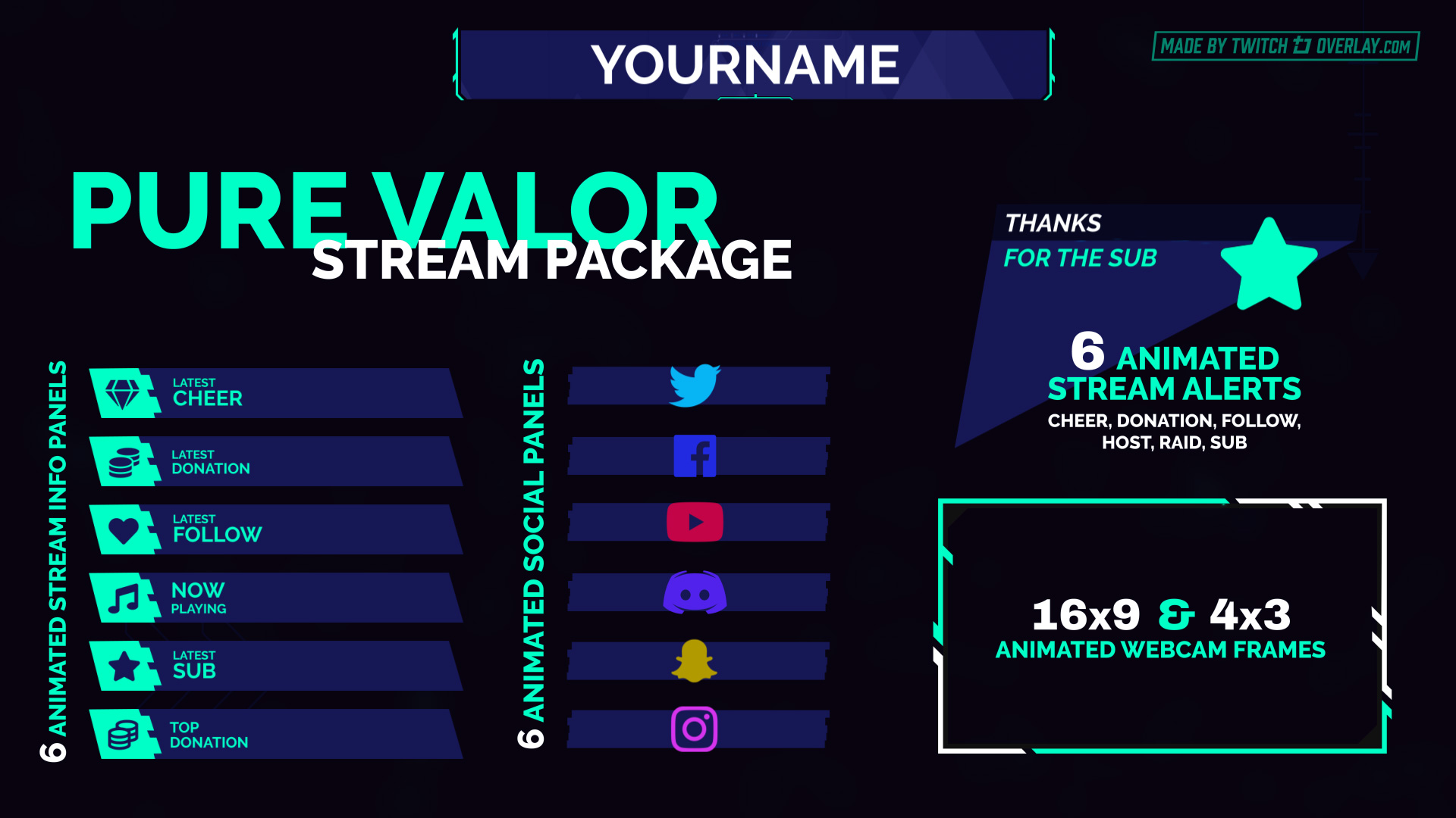 green valorant twitch overlay