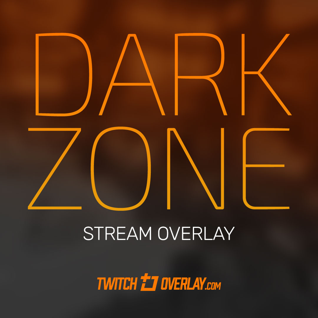 Dark Zone - Free Orange & Grey Twitch Overlay