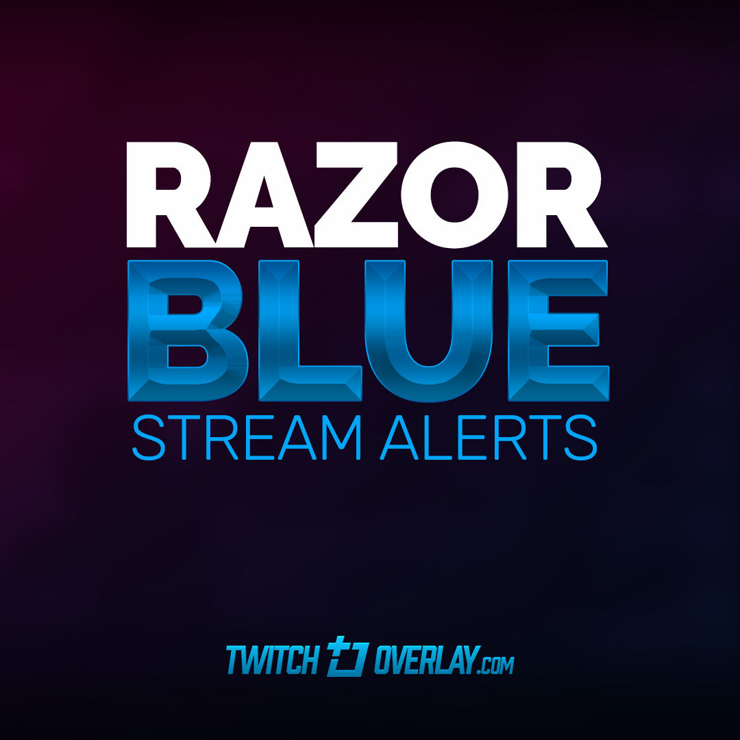 Razor Blue - Free Blue Twitch Alerts