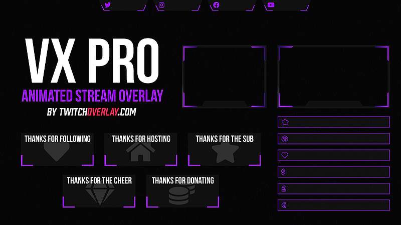 Flat Twitch overlay preview