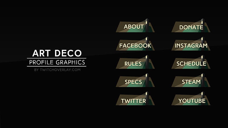 Art Deco Profile Graphics (Bioshock style)