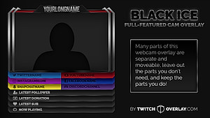 Black Ice - Dark Webcam Overlay