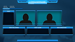 Bold Bright Blue Stream Overlay