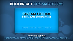 Bold Bright Blue Stream Screens
