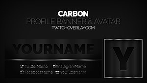 Carbon - Metallic Profile Banner & Avatar