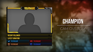 Champion - Gold - eSports Cam Overlay
