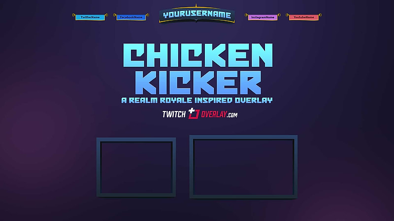 Dark Twitch overlay preview