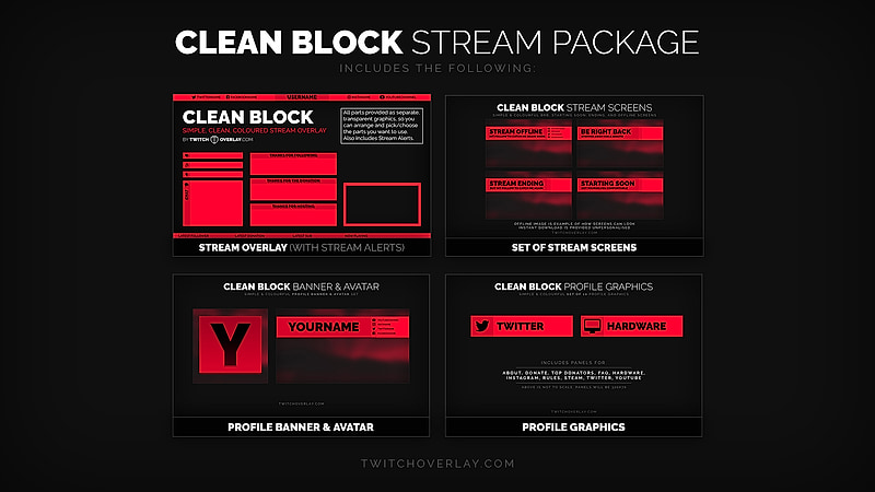 Bright Twitch overlay preview