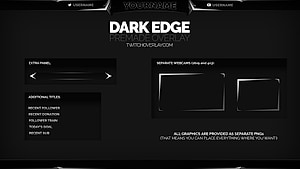Dark Edge - Black & White Stream Overlay