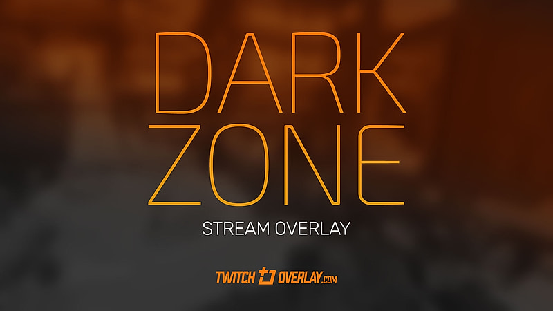 Dark Zone - Free Orange & Grey Twitch Overlay