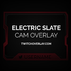 Electric Slate - Red Cam Overlay for Twitch & OBS