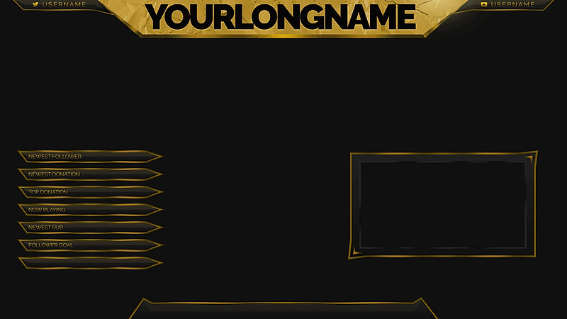 Metallic Twitch overlay preview