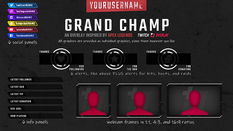 Grand Champ Deluxe - Apex Legends Twitch Overlay