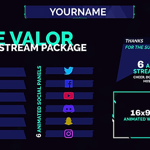 Pure Valor - Green Valorant Twitch Overlay