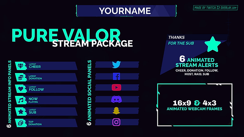 Pure Valor matching stream graphics Pure Valor matching stream graphics