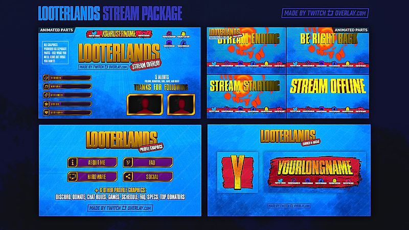 Bright Twitch overlay preview