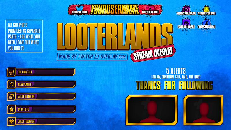 Twitch overlays for live scene design Twitch overlays for live scene design
