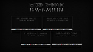 Mini White - Black & White Stream Screens