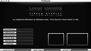 Mini White - White Stream Overlay