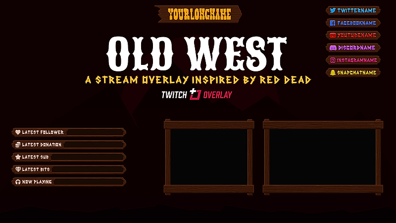 Brown Twitch overlay preview
