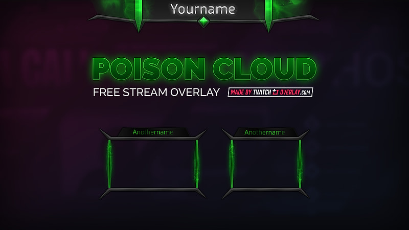 Green Twitch overlay preview