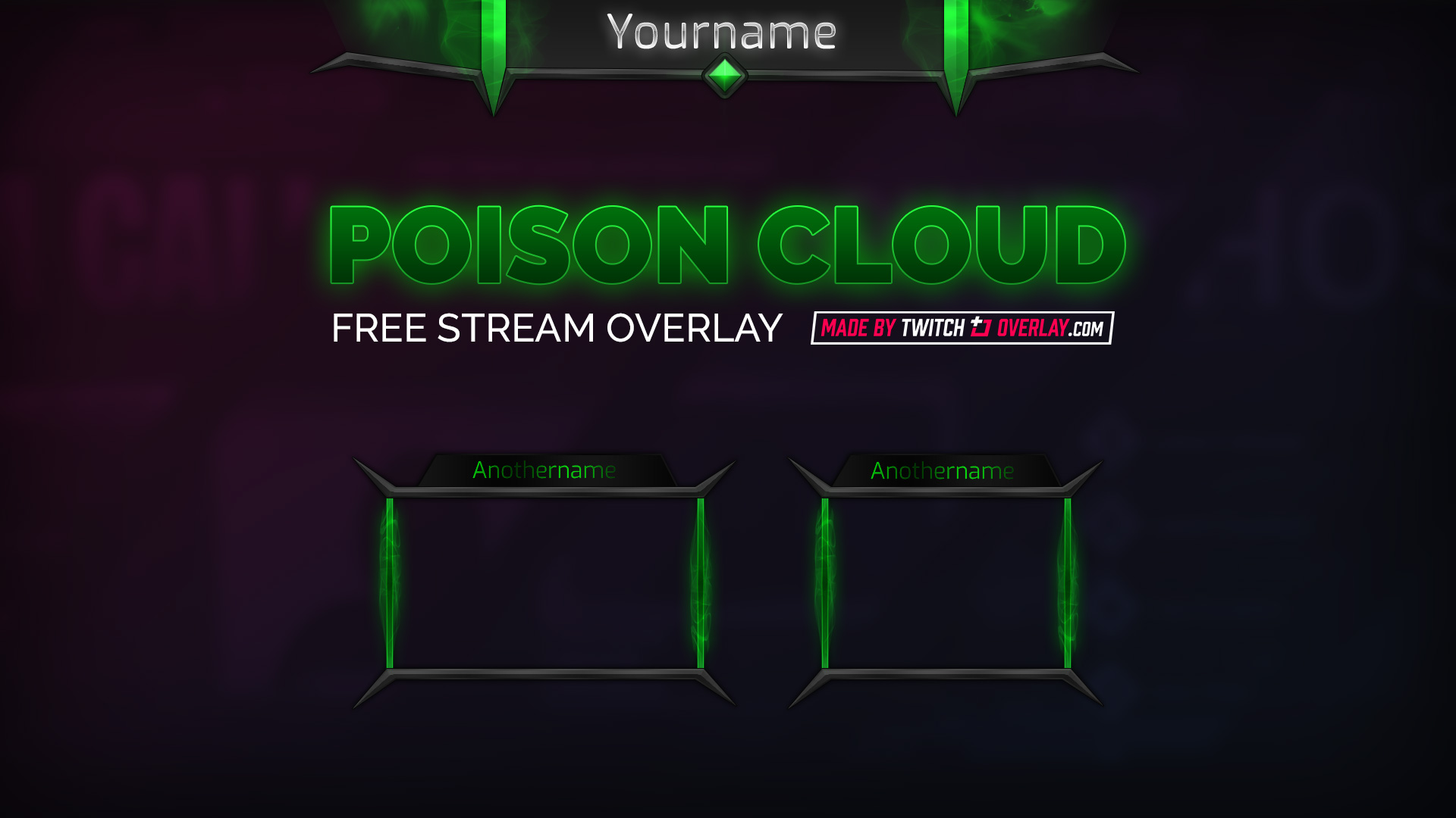 Poison Cloud - Free Green Stream Overlay