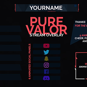Pure Valor - Valorant Twitch Overlay