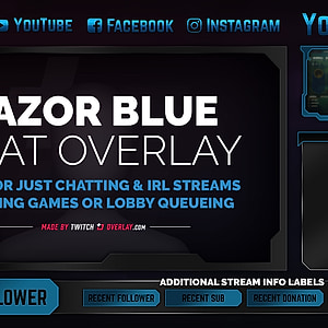 Razor Blue Chat Overlay
