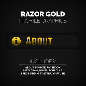 Razor Gold - Gold Profile Graphics