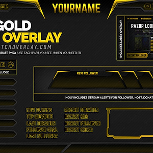 Razor Gold Twitch Overlay