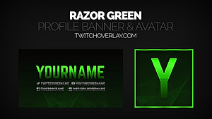 Razor Green Stream Profile Banner & Avatar
