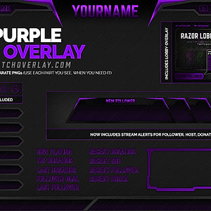 Razor Purple Twitch Overlay