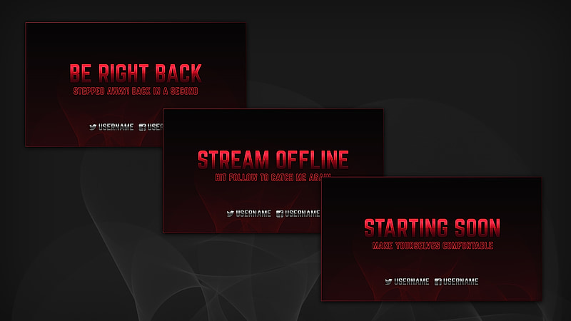 Red Twitch overlay preview