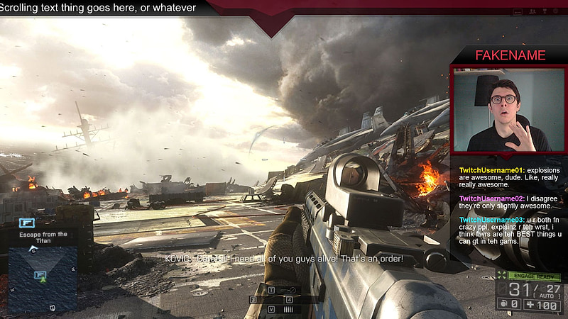 Metallic Twitch overlay preview