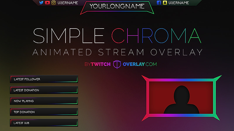 Neon Twitch overlay preview