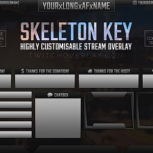 Skeleton Key Red - Metal Red Stream Overlay