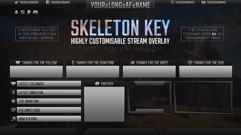 Metallic stream graphics and overlay style notes Metallic stream graphics and overlay style notes