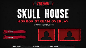 Skull House - Horror Stream Overlay