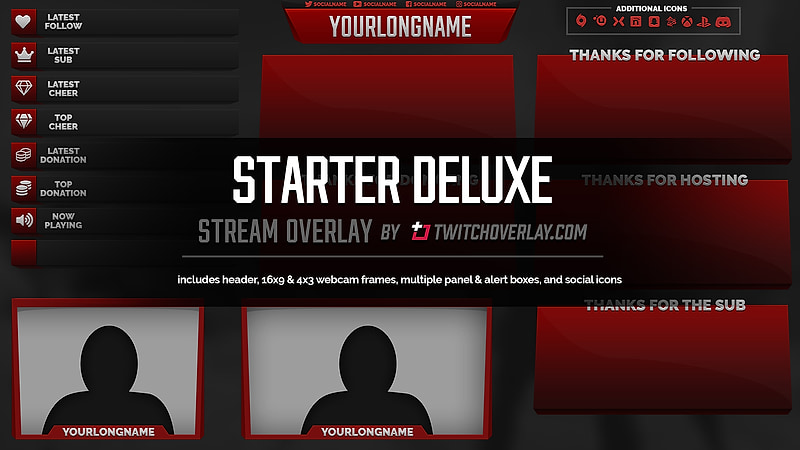 Twitch overlays for live scene design Twitch overlays for live scene design