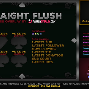 Straight Flush - Poker Twitch Overlay