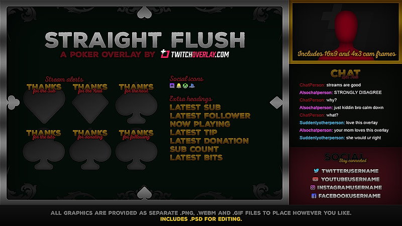 Metallic stream graphics and overlay style notes Metallic stream graphics and overlay style notes