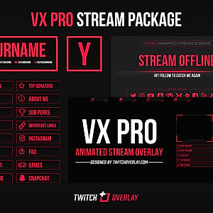 VX Pro Red - Animated Red Stream Package