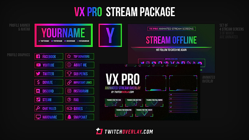 VX Pro Chroma - Animated Chroma Stream Package